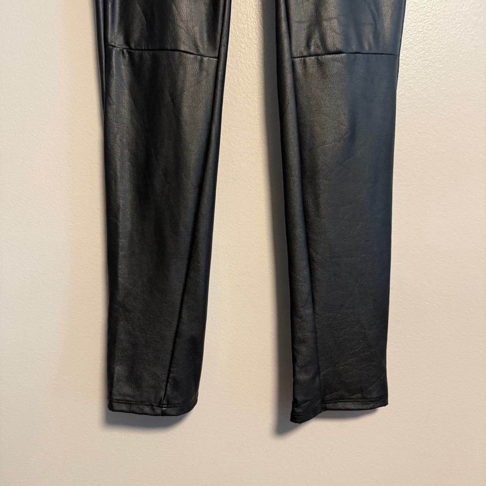Emerson Fry Black Vegan Leather High Rise Leggings Pants NWT Size S - Picture 7 of 12